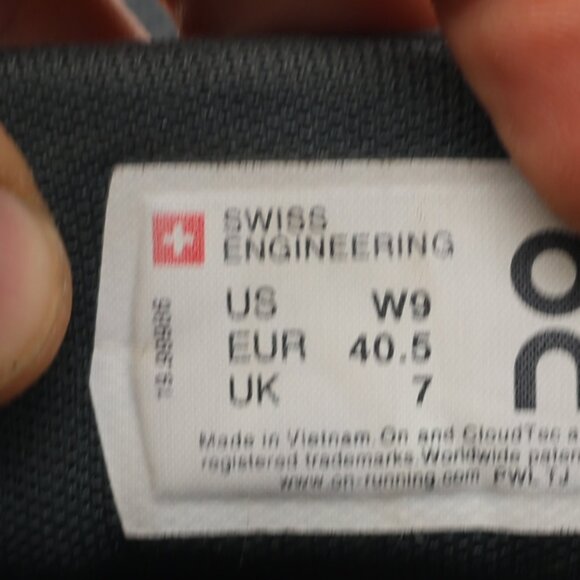 On Cloud Cloud Womens Size 9 B Waterproof Running Shoes Triple Black Sneaker - Picture 3 of 12